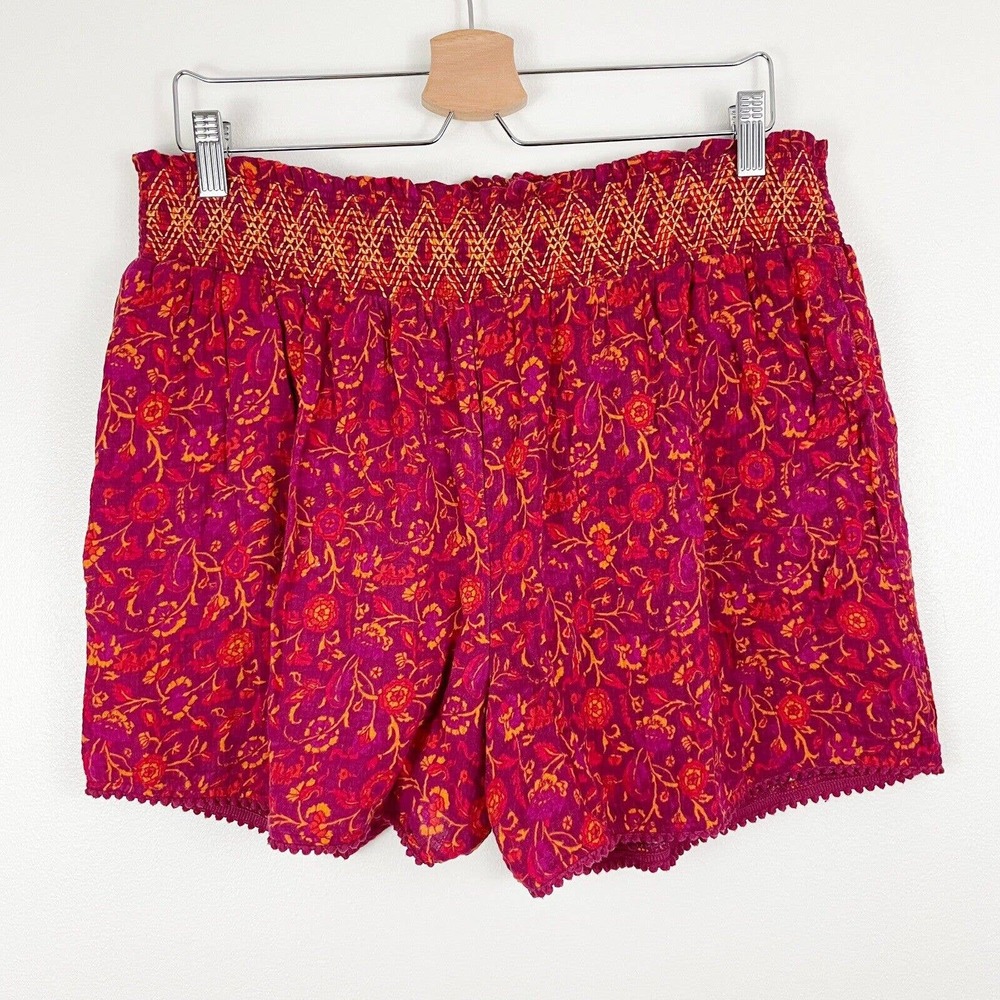 Matilda Jane Enchanted Garden Hawaiian Lei Womens Gauze Shorts Size XL X Large